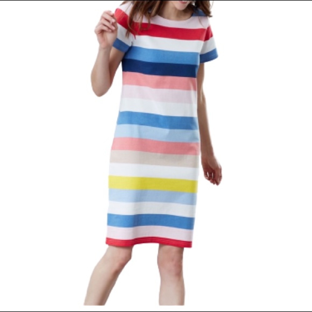 Joules Riviera Premium Grade Dress Blue Multi-Stripe Size 12